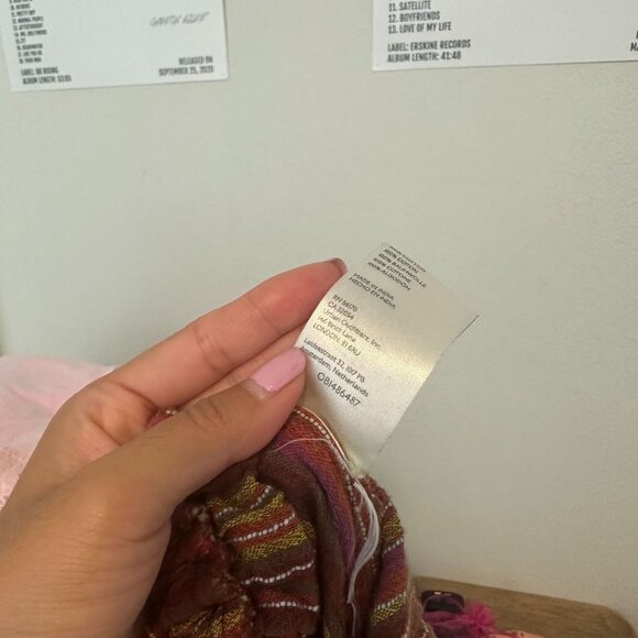 Free People Sundaze For Surfin' Jumpsuit M Red Clay Combo Striped Cotton Boho - Picture 11 of 12